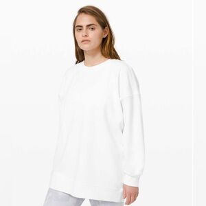 Lululemon Perfectly Oversized Crew Sweatshirt in White (Second Release)